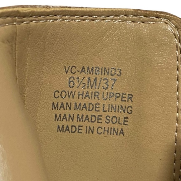 Vince Camuto Ankle Booties Women’s 6.5M/37 Tan/ Brown Animal Print NWOB - Picture 10 of 10